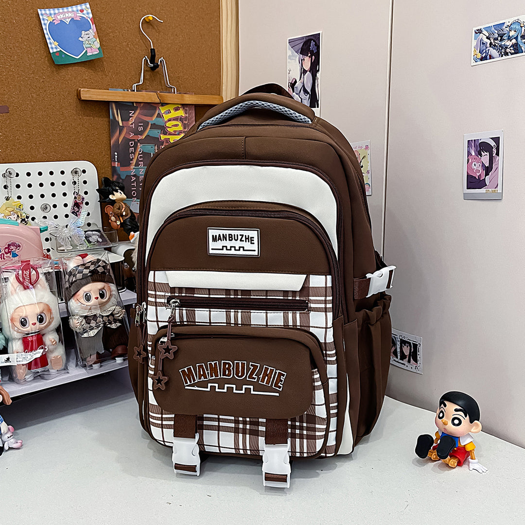 Multi-Functional Checkered Backpack