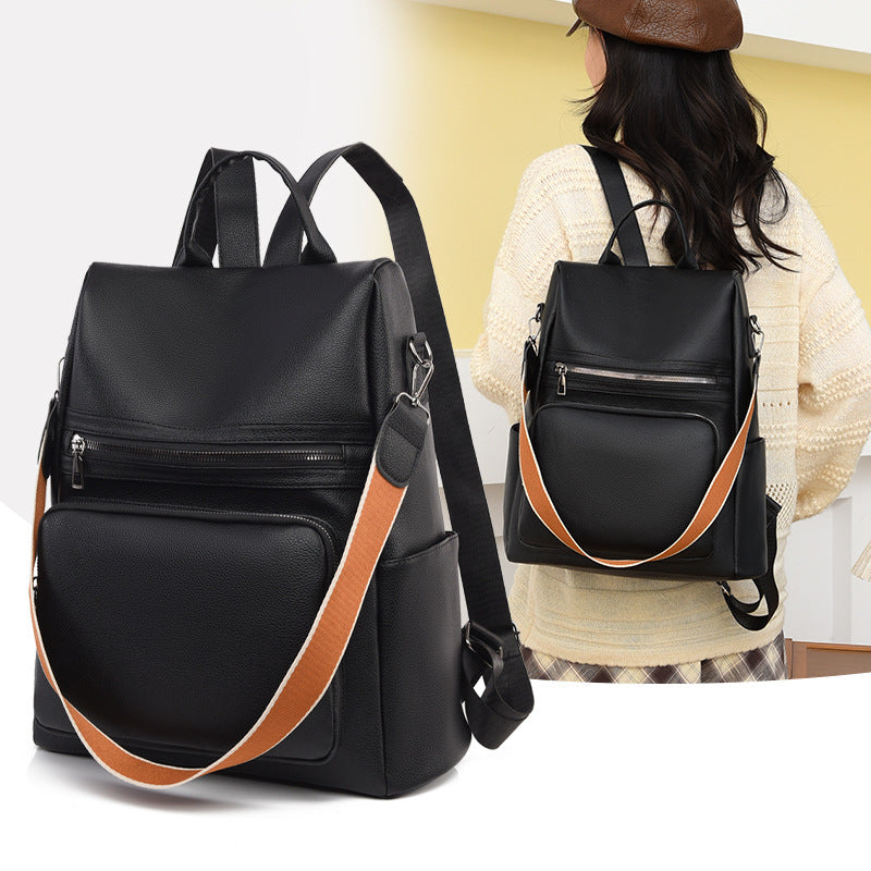 Structured Leather Travel Backpack Stornfield