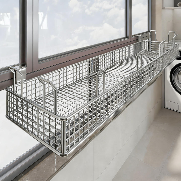 Over-Window Adjustable Mesh Shoe & Insole Drying Basket