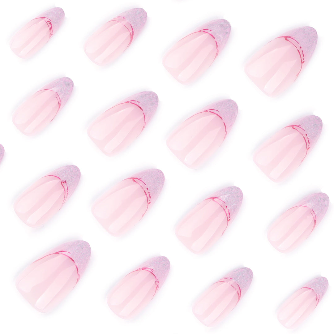 Artful Stiletto Nails with Glitter and Ombre Design Stornfield