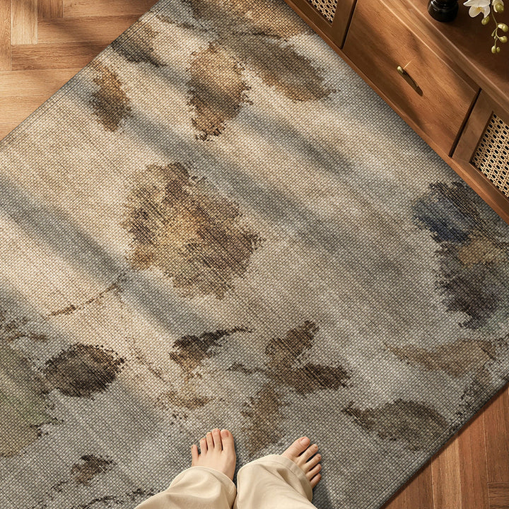 Artistic Leaf Pattern Area Rug