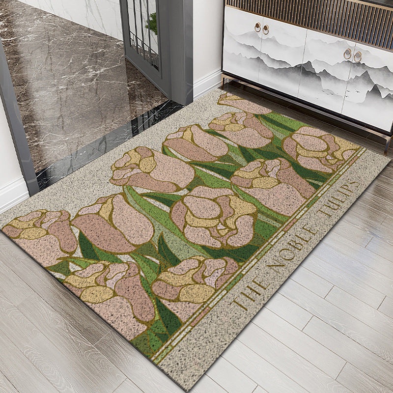 Floral Patterned Entryway Mat