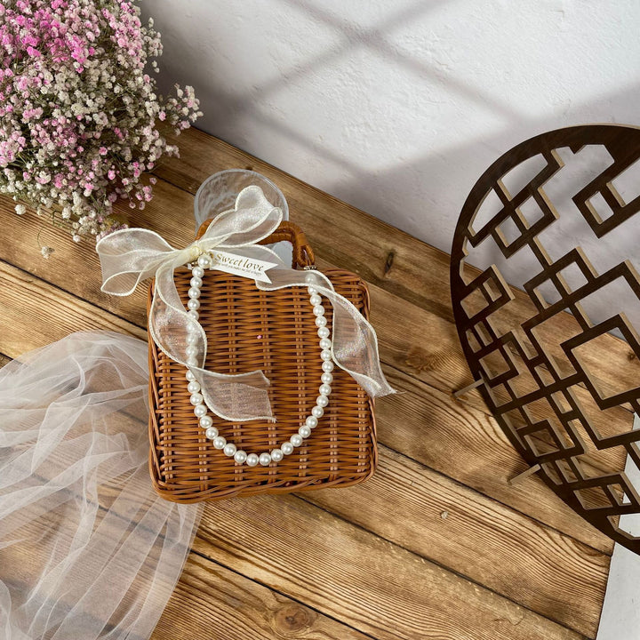 Ladies stylish rattan crossbody bag Stornfield