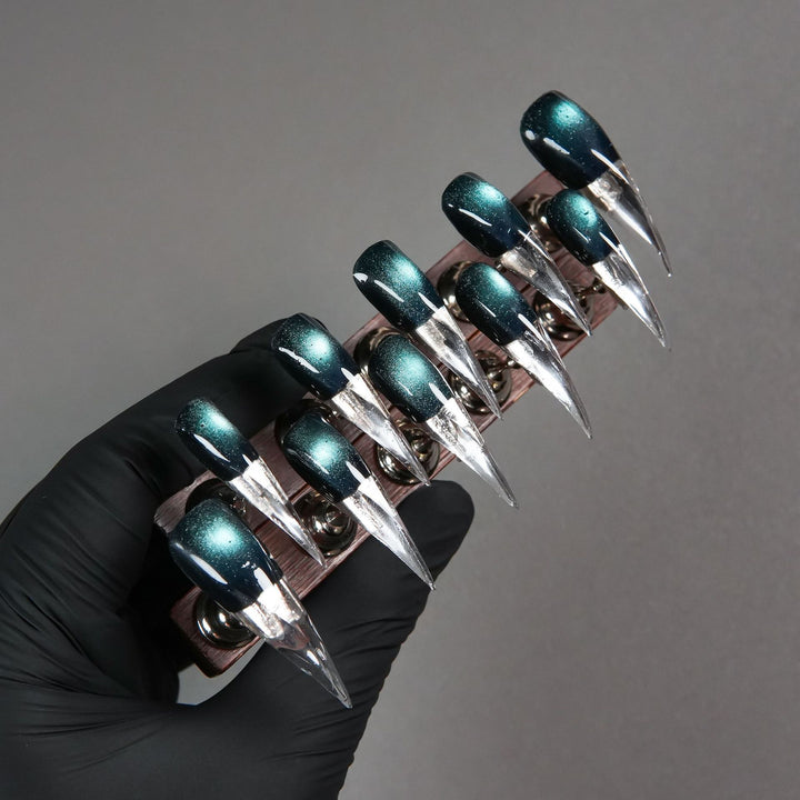 Stiletto Press-On Nail Kit with Glitter and Ombre Finish
