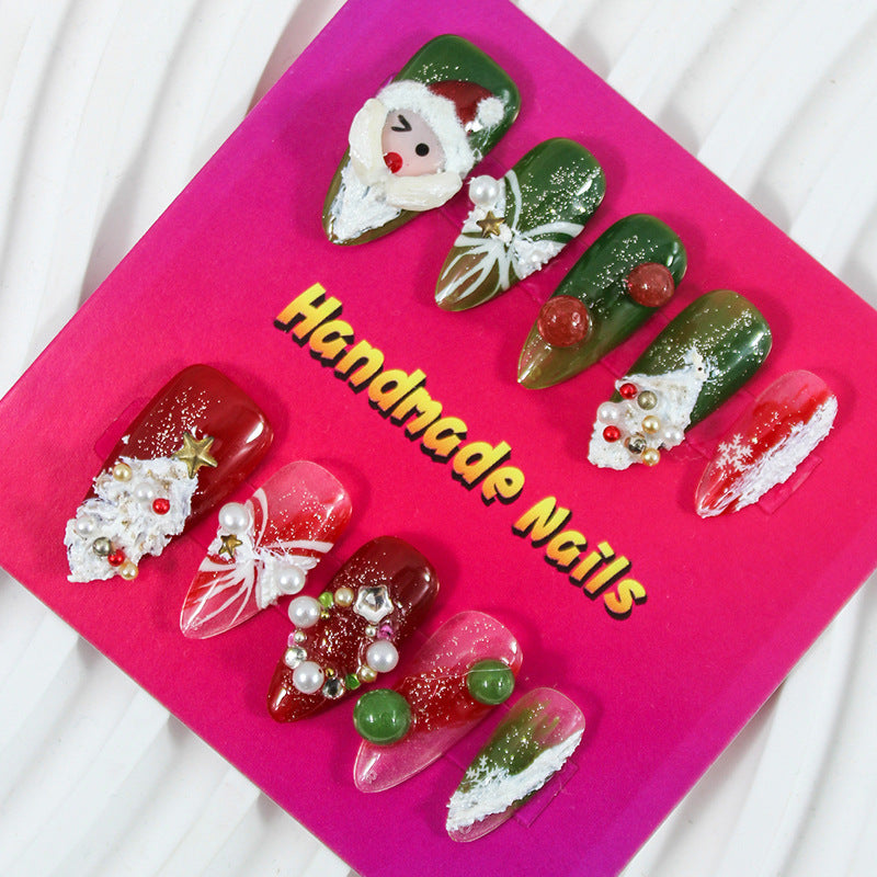 Artificial nails with festive Christmas design Stornfield
