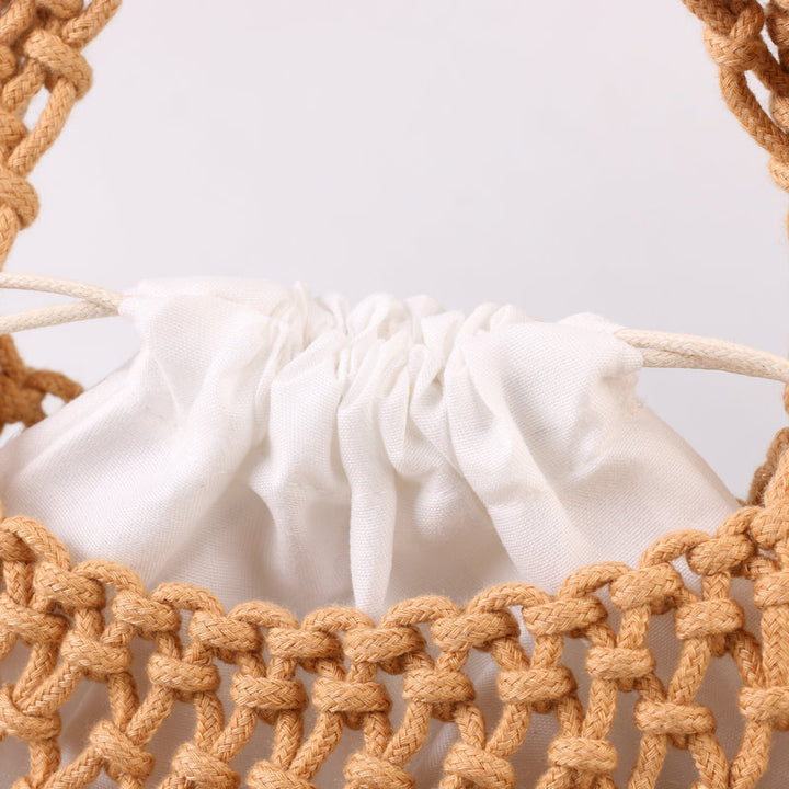 Hand-knotted tote bag made of natural cotton Stornfield