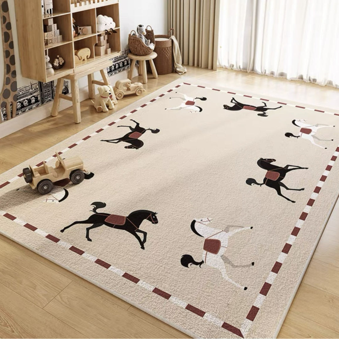Children's Playful Cat-Themed Area Rug Stornfield