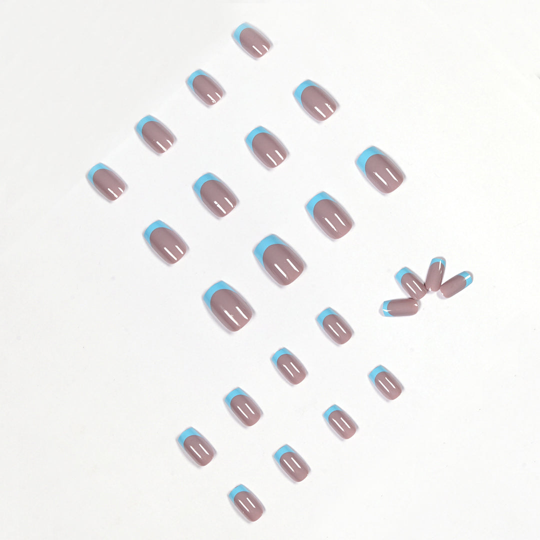 Artificial nails with creative French tip design Stornfield