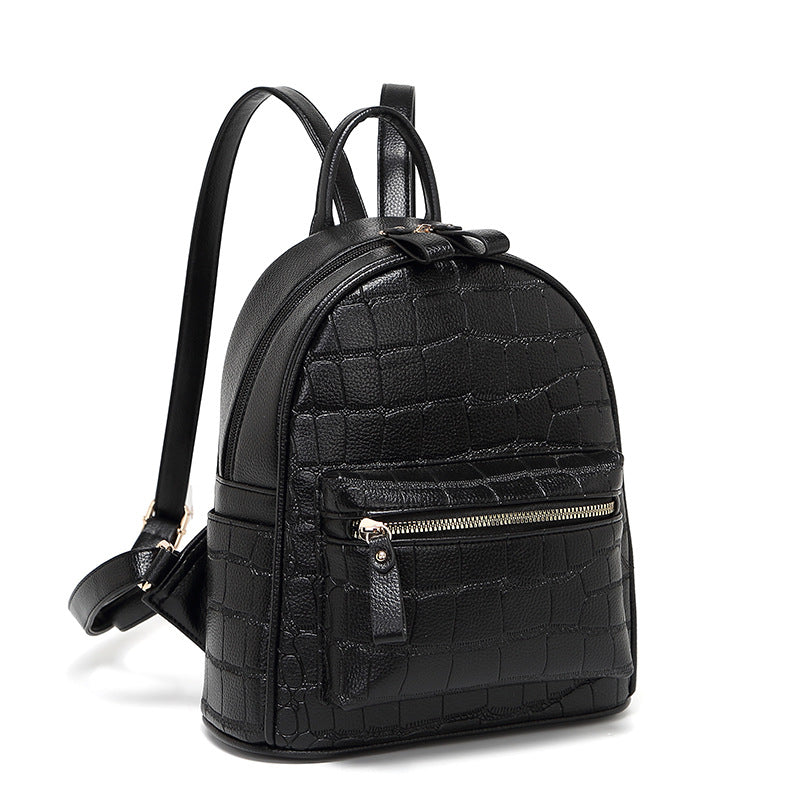Crocodile-Embossed Mini Chic Backpack Stornfield