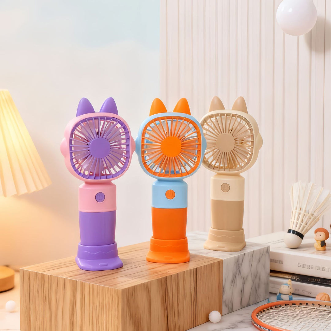 Ladies portable hand fan in cute lion design Stornfield