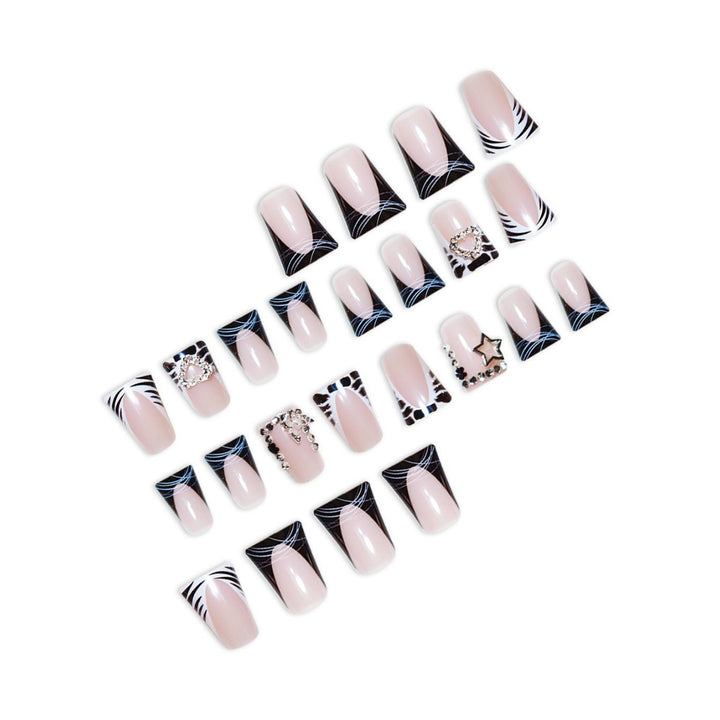 Glamorous Rhinestone Accent Nail Extensions Stornfield