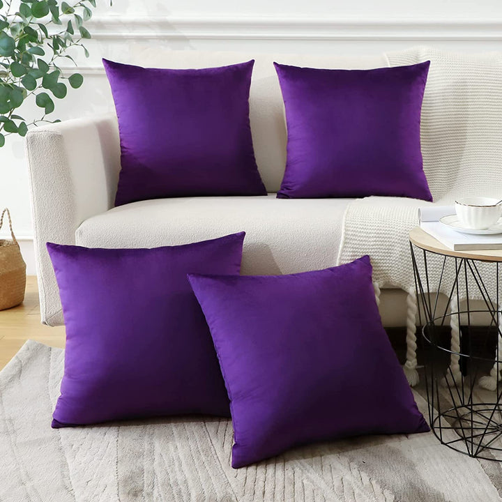 Plush Velvet Lumbar and Square Throw Pillow Covers