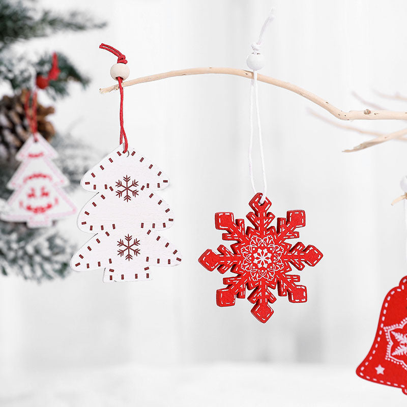 Decorative Wooden Christmas Bell Ornaments