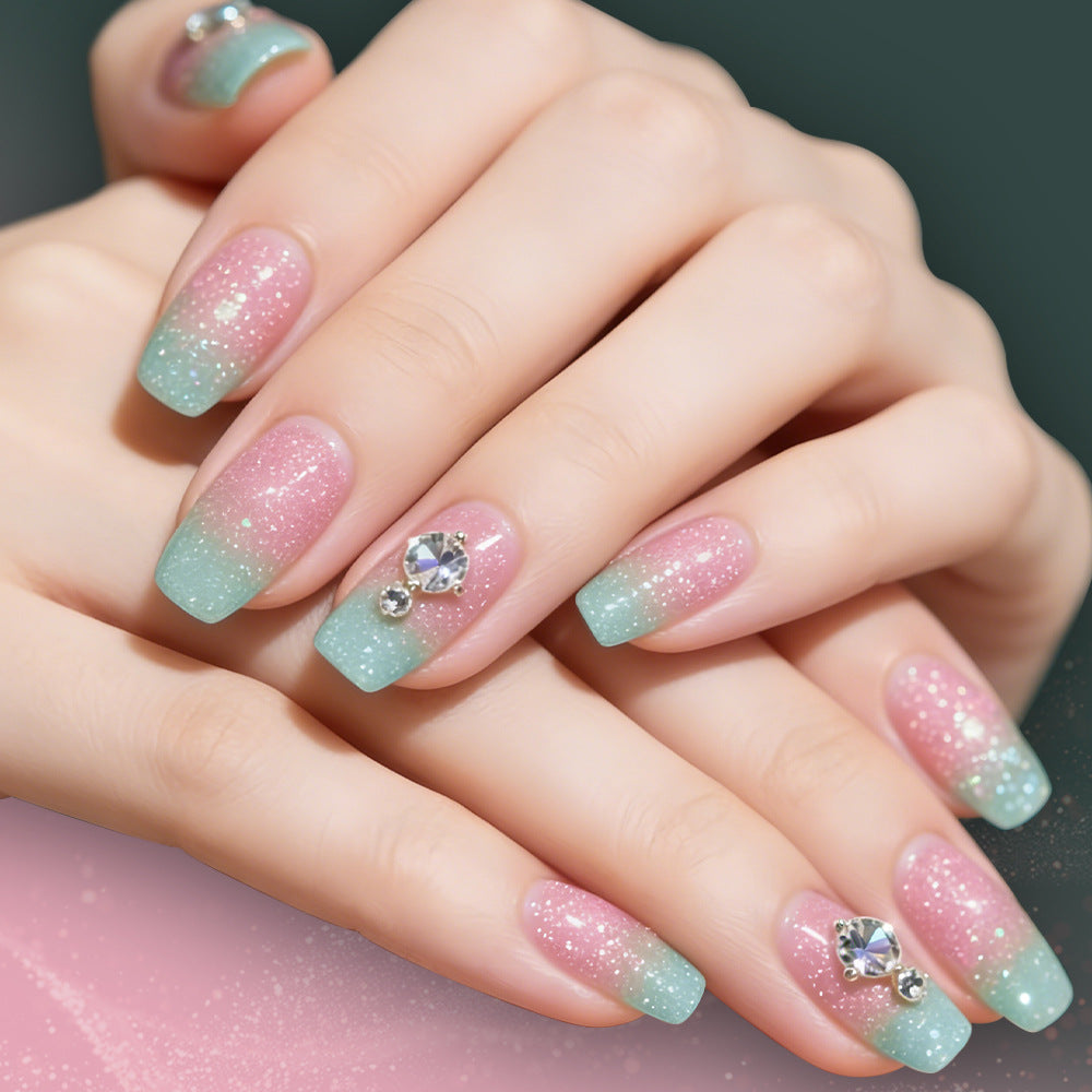 Ombre Glitter Press-On Nail Set Stornfield