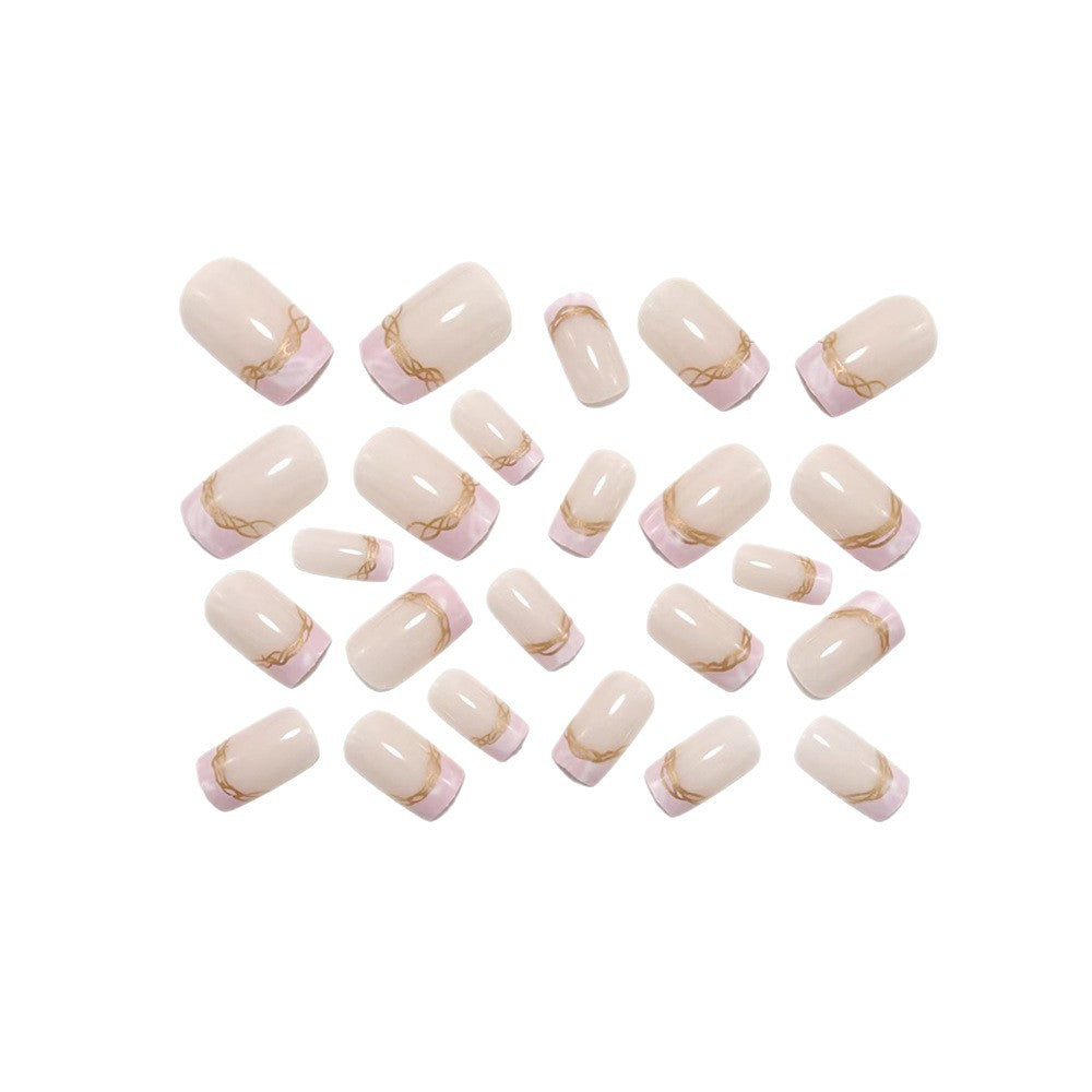 Elegant artificial nails with gold accents Stornfield