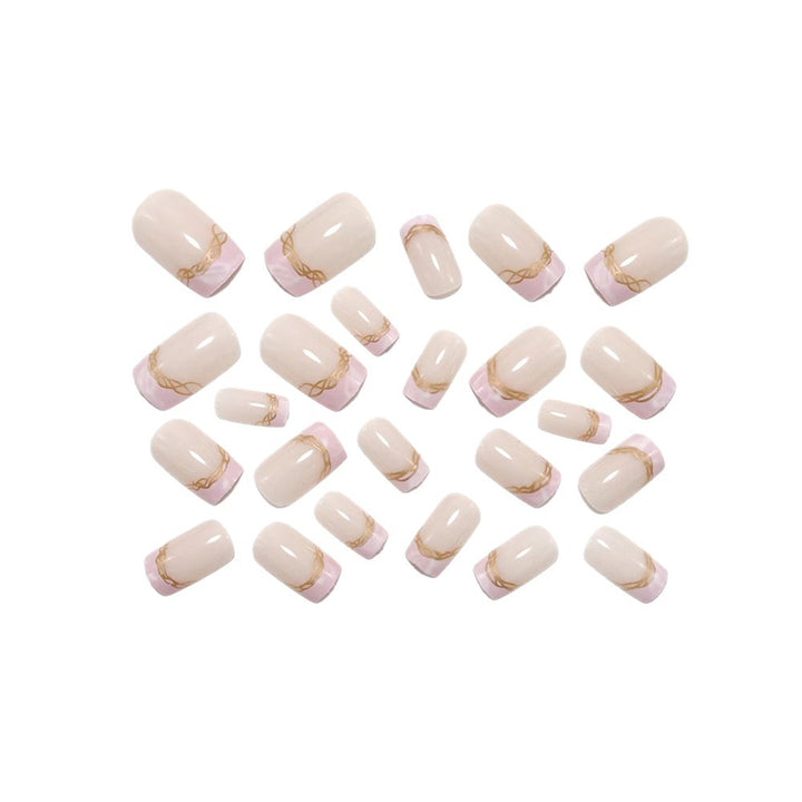 Elegant artificial nails with gold accents Stornfield