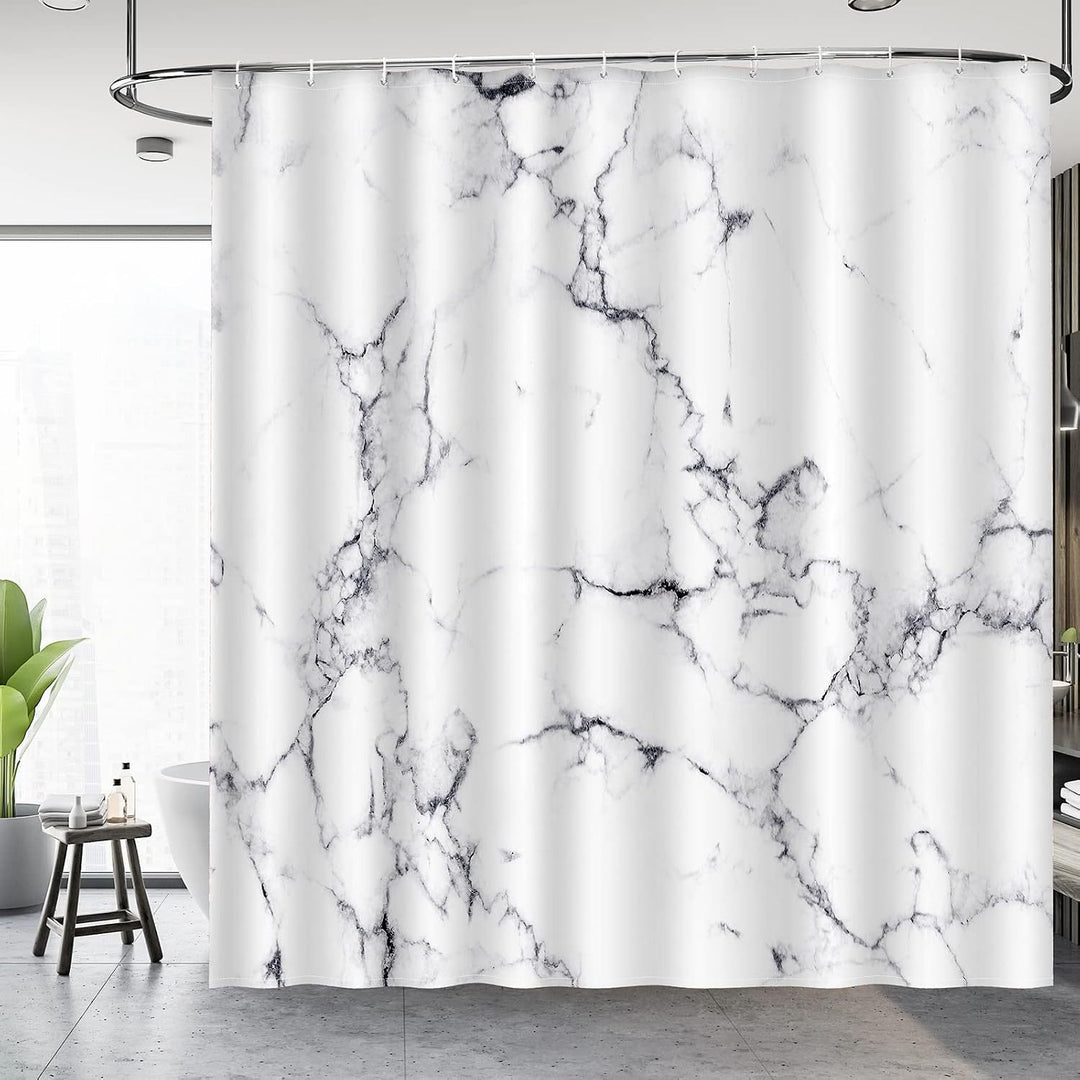 Artistic Marble Texture Shower Curtain Stornfield