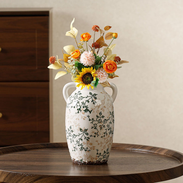 Elegant and artistically decorated ceramic vase Stornfield