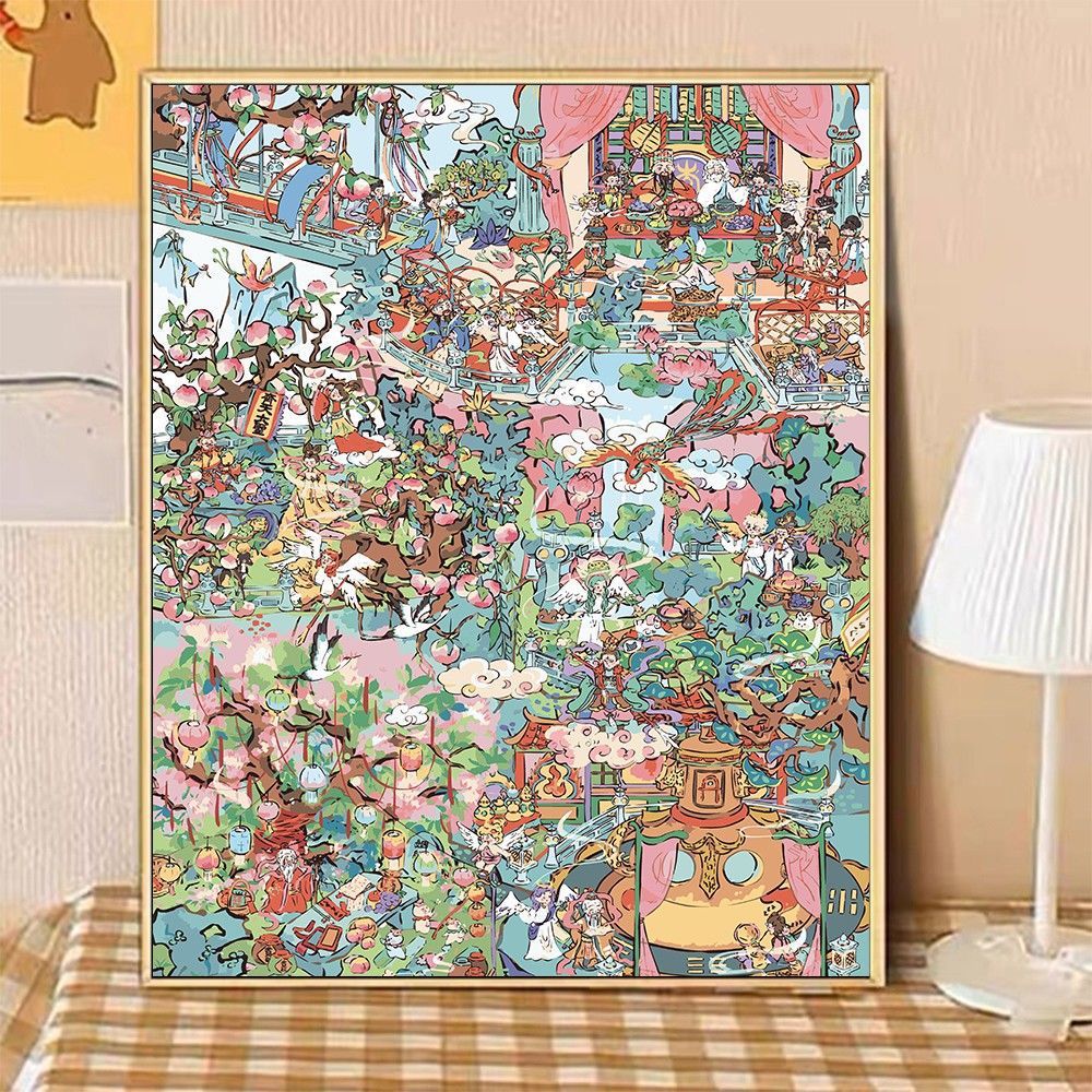 Whimsical Garden Scene Canvas Art Stornfield