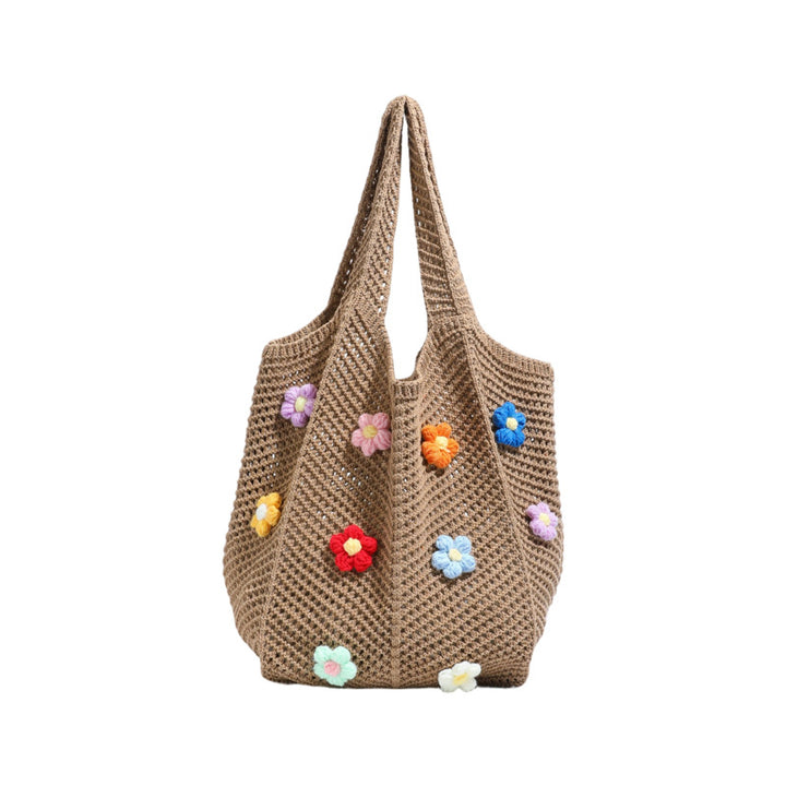 Floral Patterned Crochet Tote Bag Stornfield