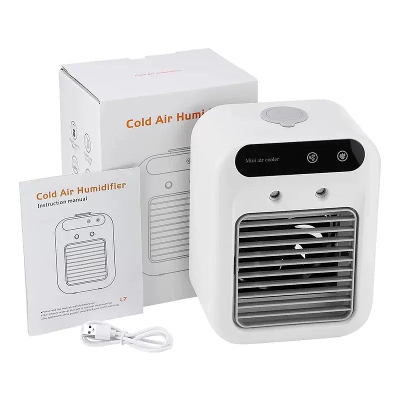 Unisex One Size USB-powered desktop vaporizer cold air cooler and air humidifier with refillable top-fill tank adjustable directional louvers quiet operation Stornfield