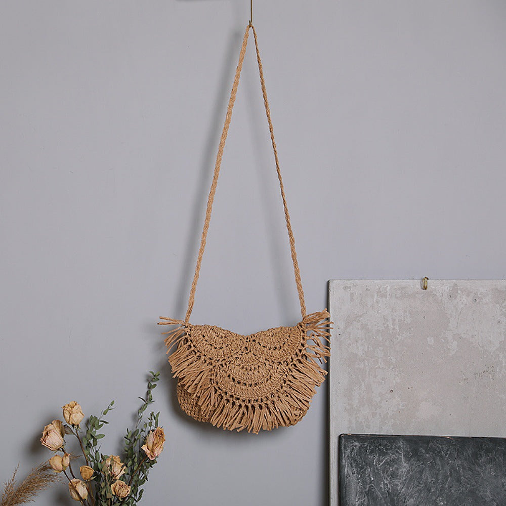 Boho Crossbody Bag Made of Handcrafted Natural Material Stornfield