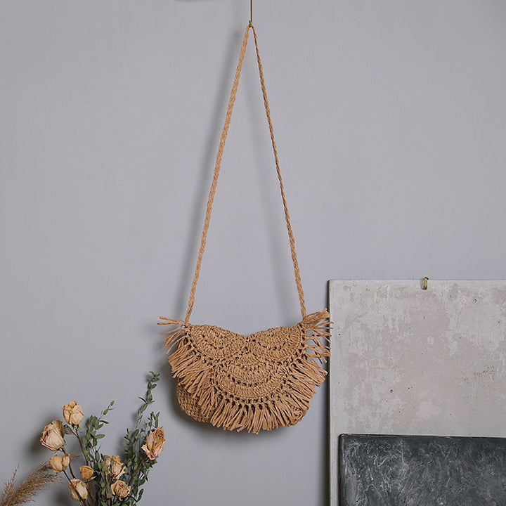 Boho Crossbody Bag Made of Handcrafted Natural Material Stornfield