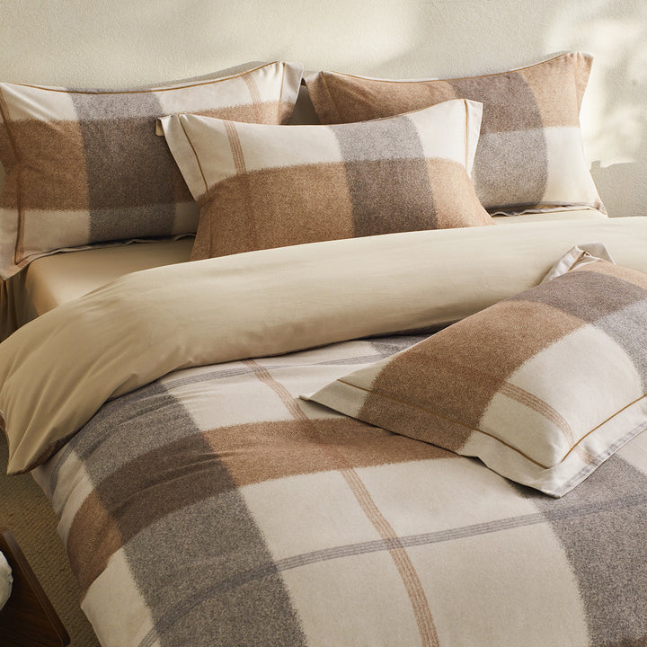 Reversible Botanical Cotton Sateen Duvet Cover Set with Pillow Shams