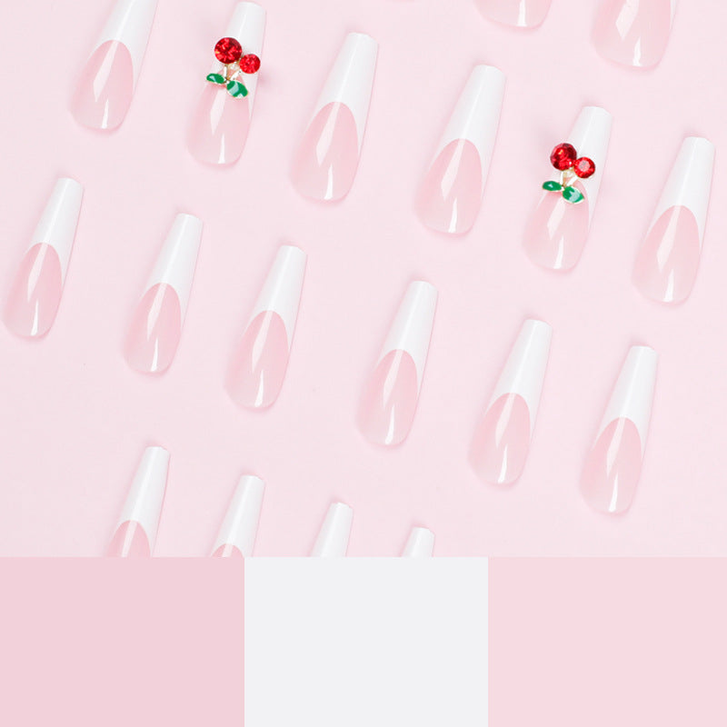 Elegant and artistic nail extensions with floral accent Stornfield