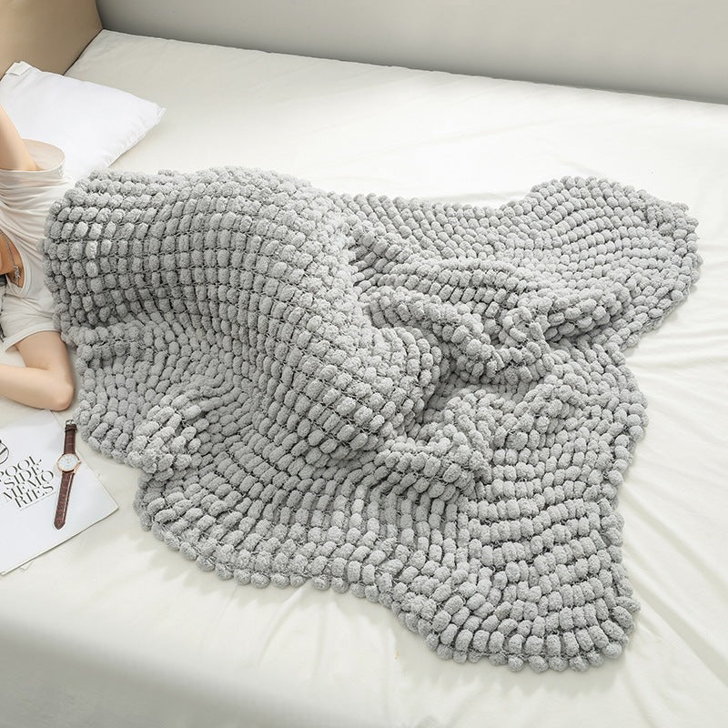 Plush Textured Throw Blanket