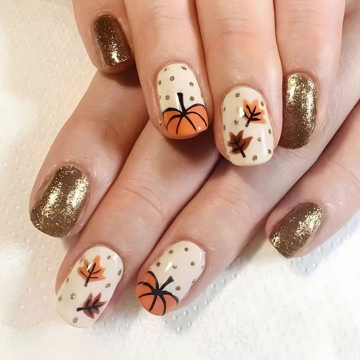 Autumn-Inspired Decorative Nail Art Stornfield