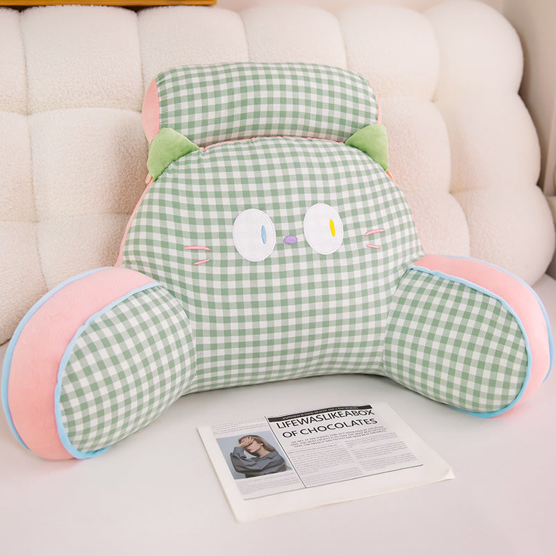 Funny plush back support pillow in cat design Stornfield