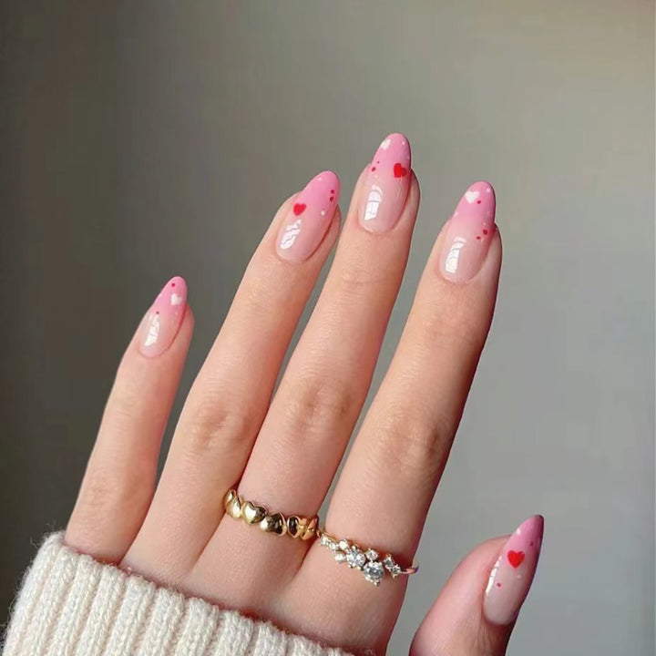 Heart-Design Press-On Nail Art Set Stornfield