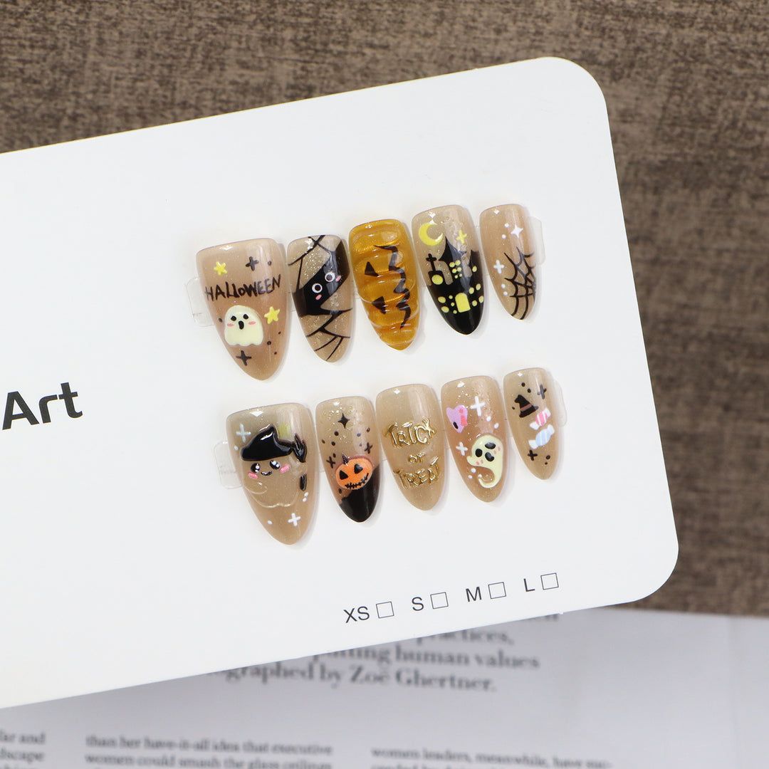 Halloween Themed Press-On Nail Art Stornfield