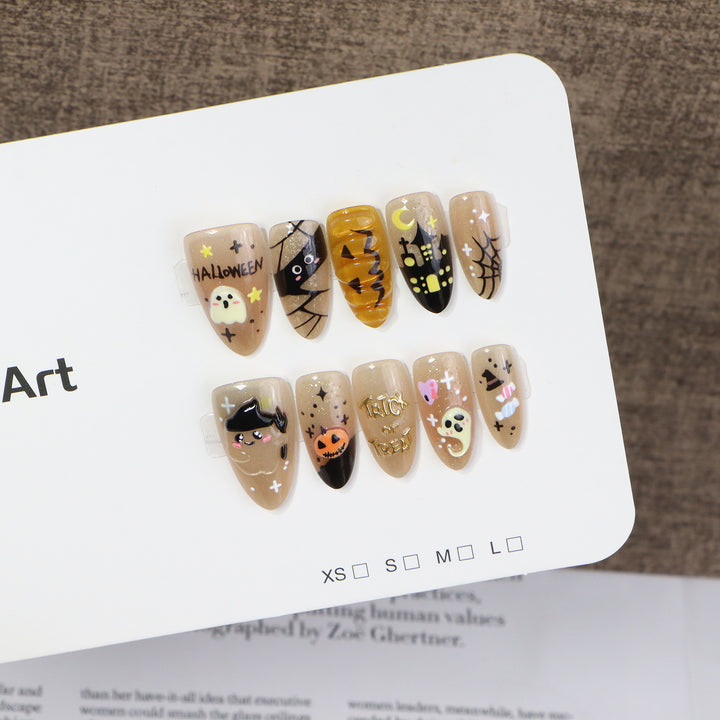 Halloween Themed Press-On Nail Art Stornfield