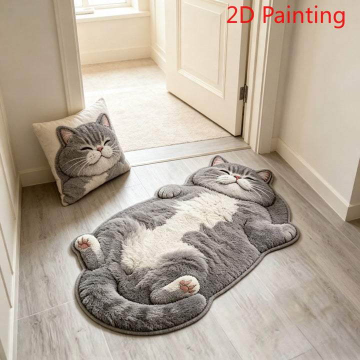 Cat-Themed Plush Area Rug