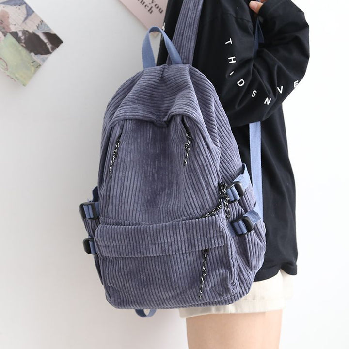 Cord-Backpack with Functional Zipper Pockets and Adjustable Shoulder Straps Stornfield