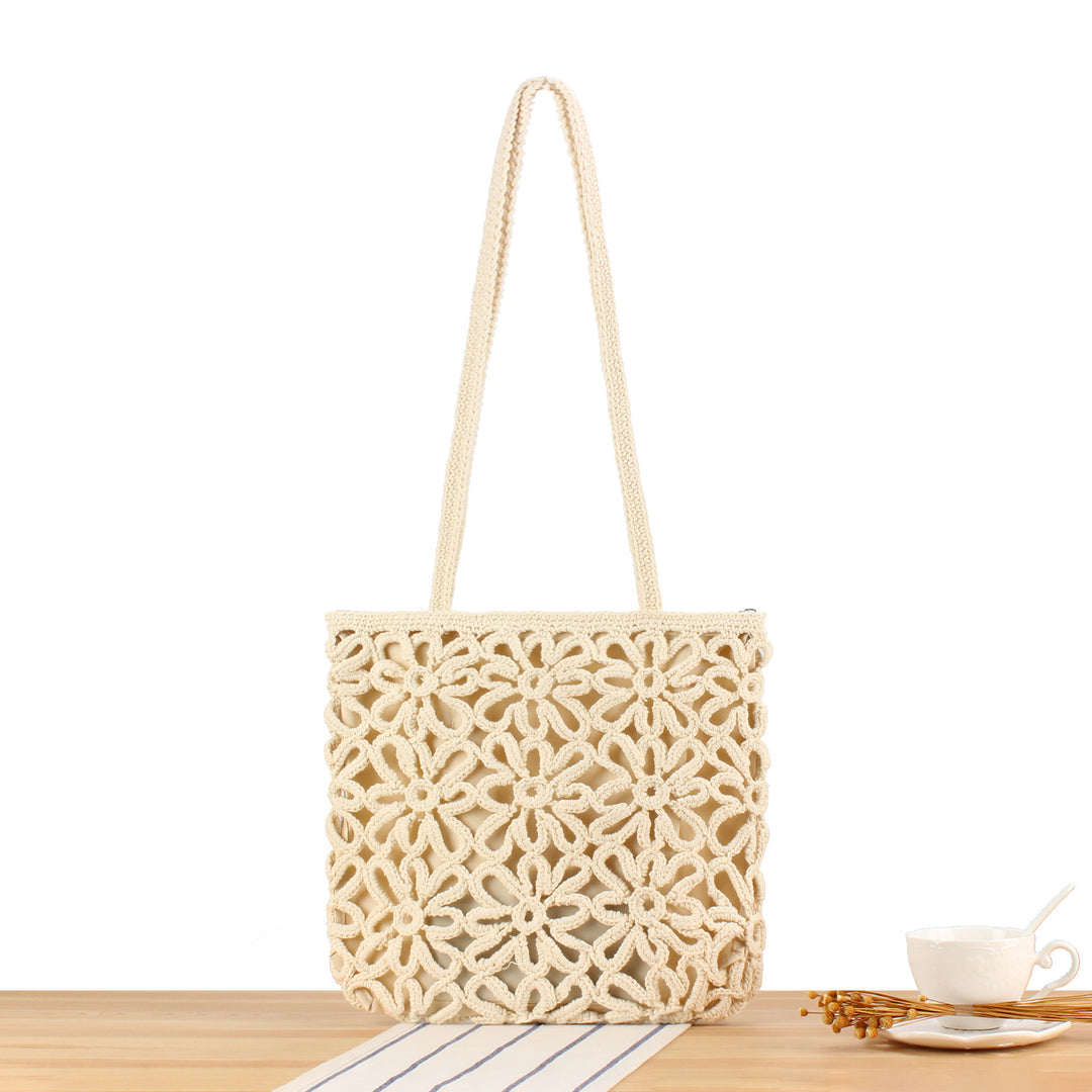 Crochet Tote Bag with Floral Patterns Stornfield
