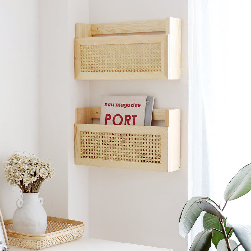 Wall-Mounted Wicker Storage Organizer Stornfield