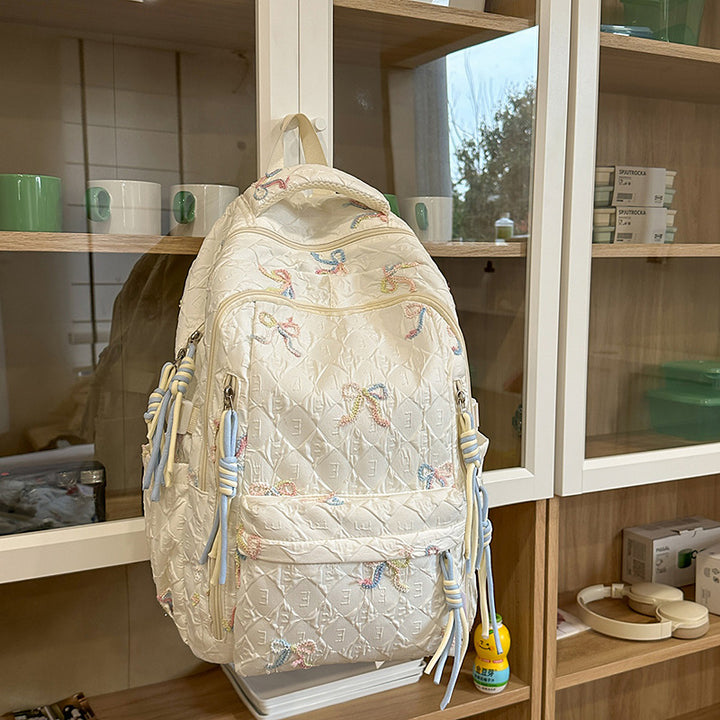 Quilted Bow-Detail Fashion Backpack Stornfield