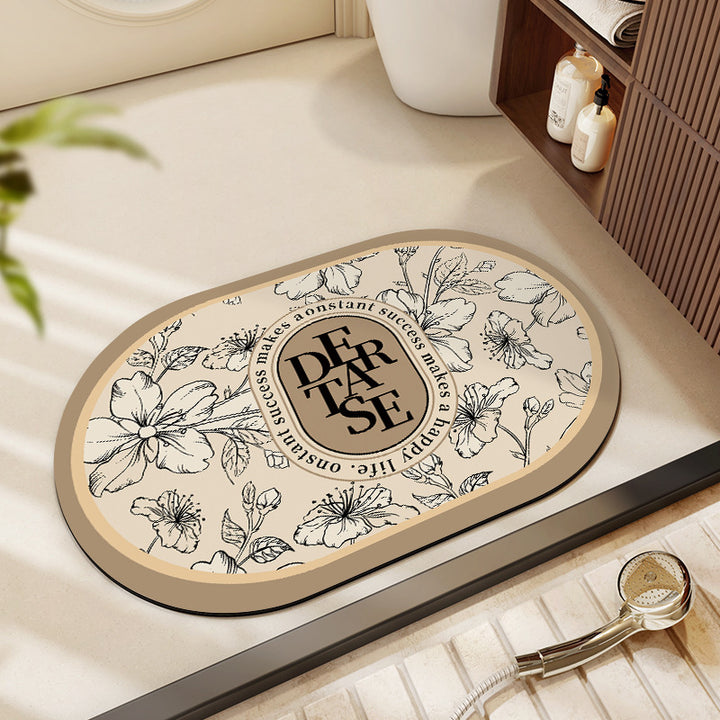 Floral Patterned Bath Mat Stornfield