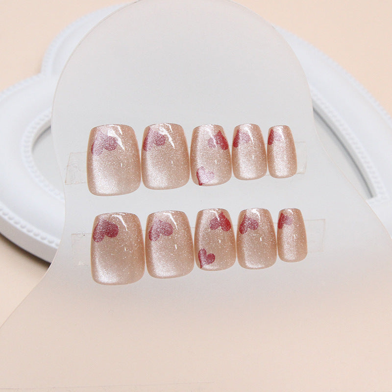 Heart Design Press-On Nail Tips Stornfield