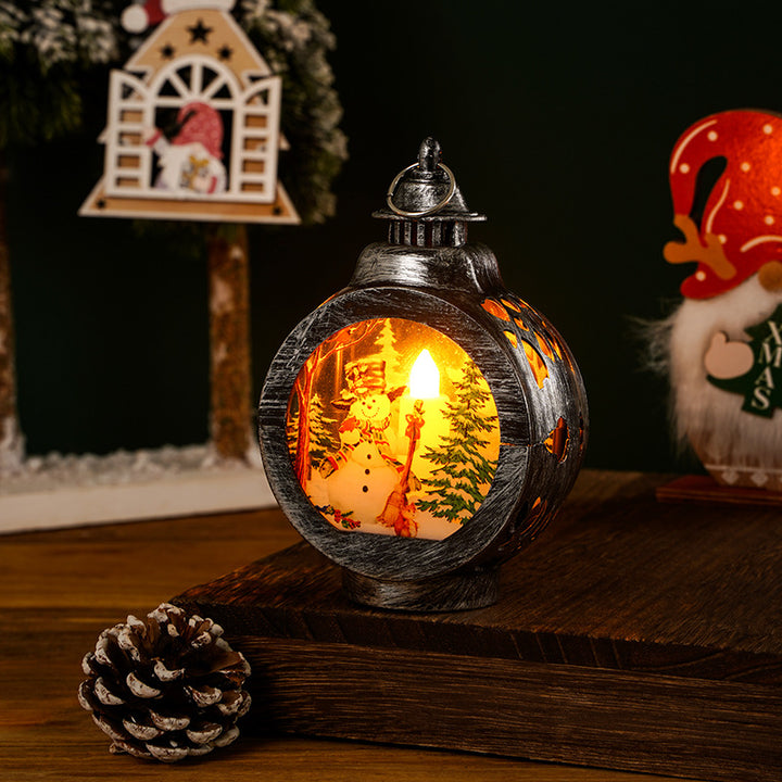 Nostalgic Christmas lantern with inviting deer scene Stornfield