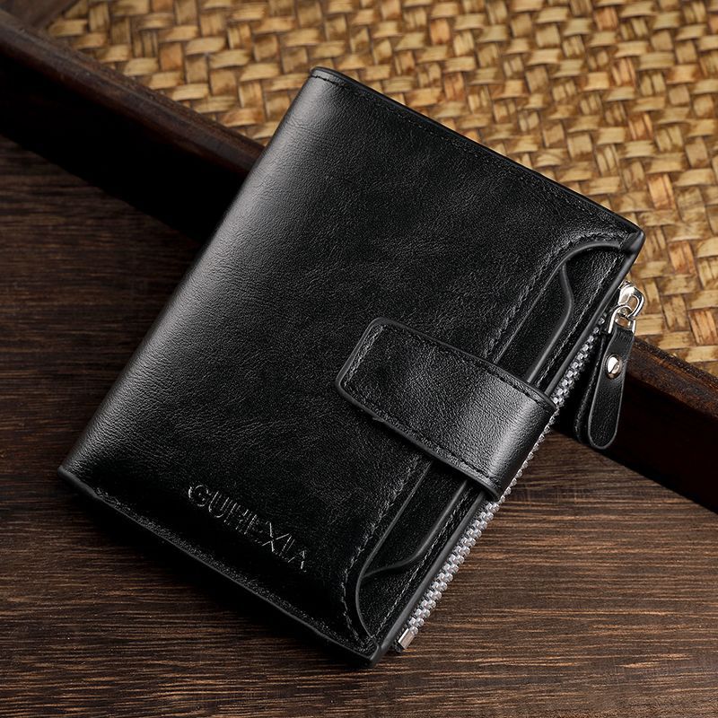 Zippered Leather Card Holder