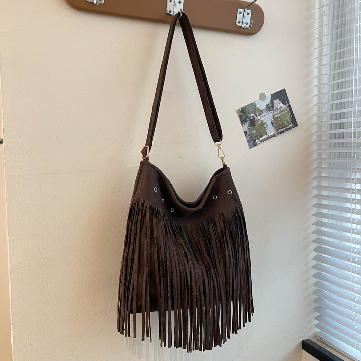 Suede Fringe Shoulder Bag Stornfield