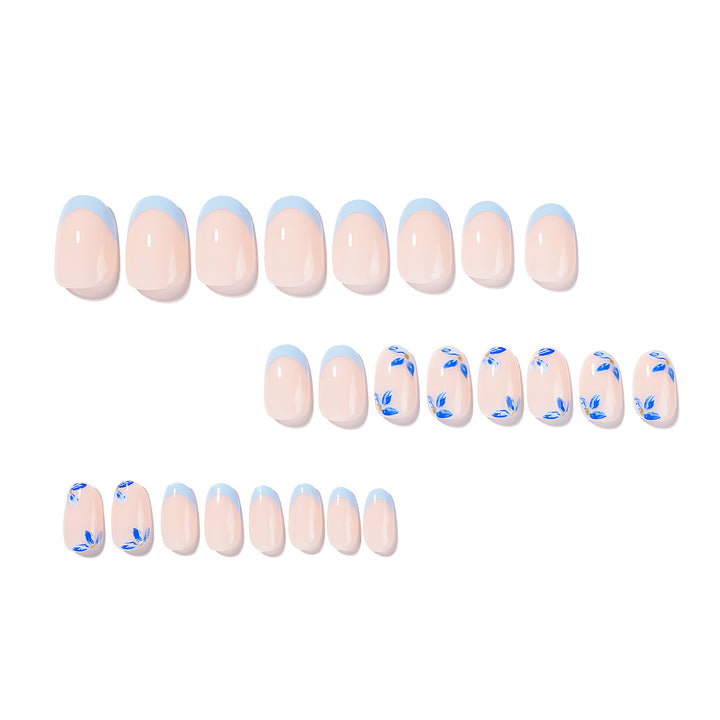 Artistic acrylic nails with elegant flower design Stornfield