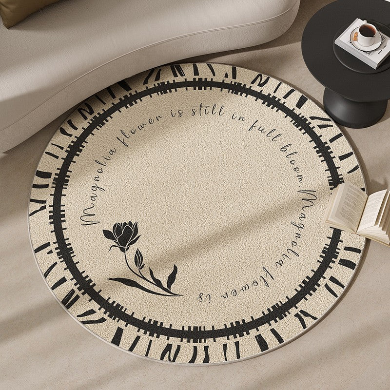 Round Motivational Area Rug Stornfield