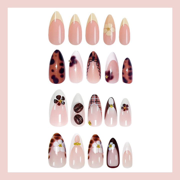 Artificial nail set with creative flower and animal designs Stornfield
