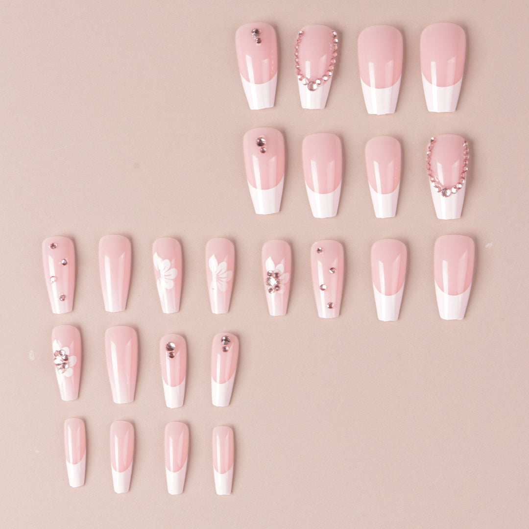 Floral Embellished Press-On Nail Tips Stornfield