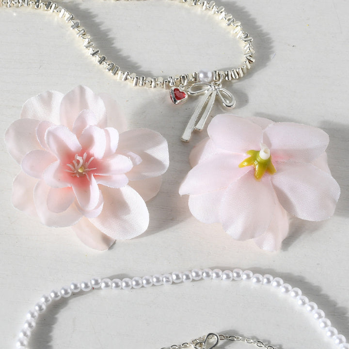 Floral Accent  Hair Clips